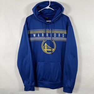 Golden State Warriors NBA Ultra Game Hoodie Mens Size XL Blue Fleece Drawstring